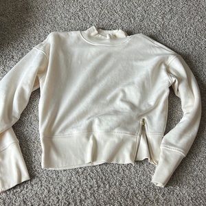 Mock neck sweatshirt ivory NWOT medium tall